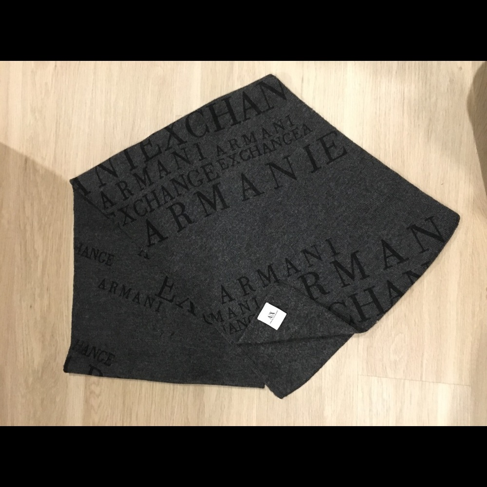 Grey Armani Exchange Scarf